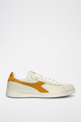Baskets en cuir Game L Waxed Suede Pop - Blanc et jaune - Diadora