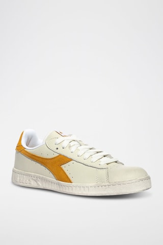 Baskets en cuir Game L Waxed Suede Pop - Blanc et jaune - Diadora