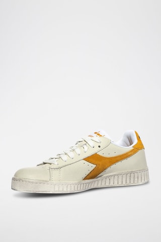 Baskets en cuir Game L Waxed Suede Pop - Blanc et jaune - Diadora