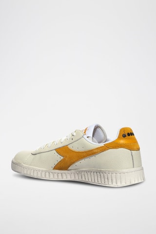 Baskets en cuir Game L Waxed Suede Pop - Blanc et jaune - Diadora