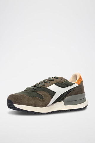 Baskets en cuir Conquest Ripstop - Vert foncé et orange - Diadora