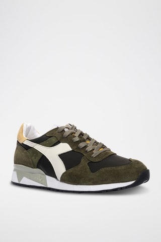 Baskets en cuir Trident 90 Ripstop - Kaki et noir - Diadora