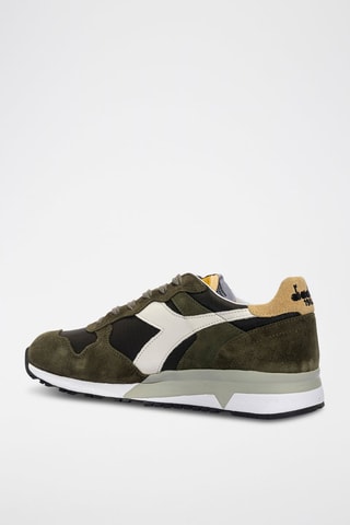 Baskets en cuir Trident 90 Ripstop - Kaki et noir - Diadora