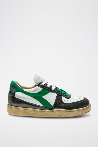 Baskets en cuir Metallic Dirty - Noir et vert - Diadora