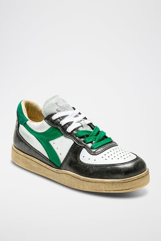 Baskets en cuir Metallic Dirty - Noir et vert - Diadora