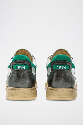 Baskets en cuir Metallic Dirty - Noir et vert - Diadora