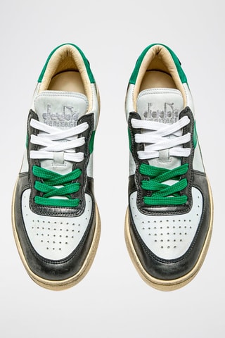 Baskets en cuir Metallic Dirty - Noir et vert - Diadora