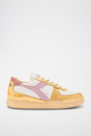 Baskets en cuir Metallic Dirty - Doré et rose - Diadora