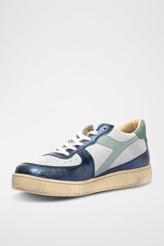 Baskets en cuir Metallic Dirty - Bleu et vert d'eau - Diadora