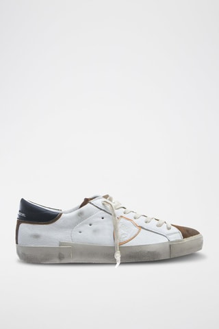 Baskets - Blanc et marron - Philippe Model