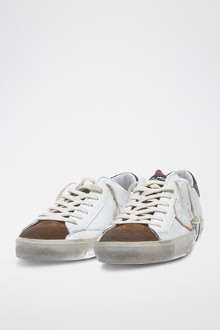 Baskets - Blanc et marron - Philippe Model