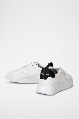 Baskets en cuir - Blanc et noir - Philippe Model