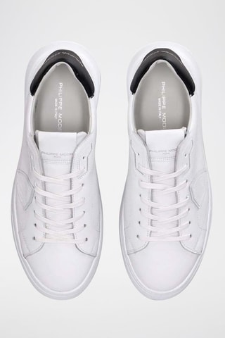 Baskets en cuir - Blanc et noir - Philippe Model