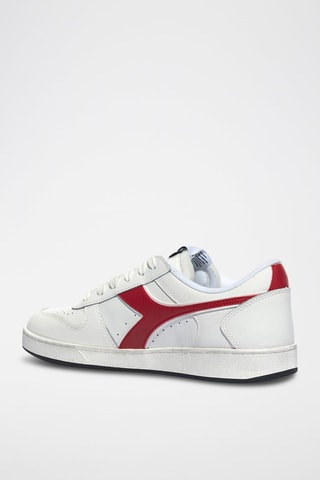 Baskets en cuir Magic Basket Low Icona - Blanc et rouge - Diadora