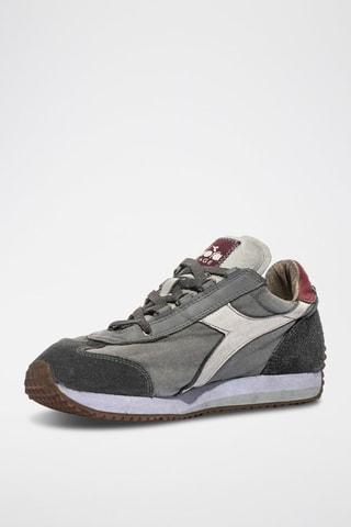 Baskets en cuir Equipe - Gris et bordeaux - Diadora
