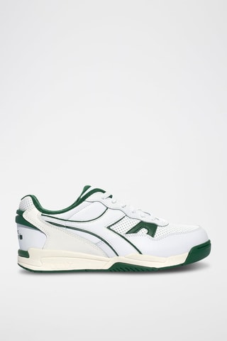 Baskets en cuir Winner - Blanc et vert - Diadora
