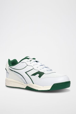 Baskets en cuir Winner - Blanc et vert - Diadora