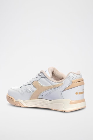 Baskets en cuir Winner - Blanc et rose - Diadora