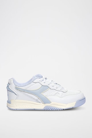 Baskets en cuir Winner - Blanc et bleu - Diadora
