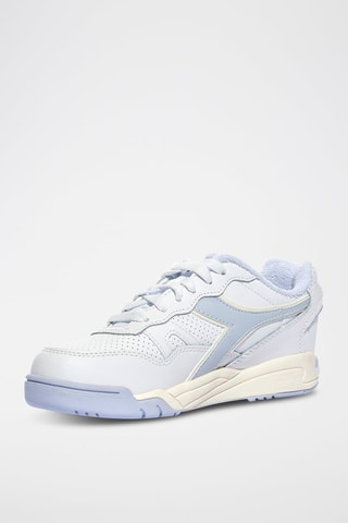 Baskets en cuir Winner - Blanc et bleu - Diadora