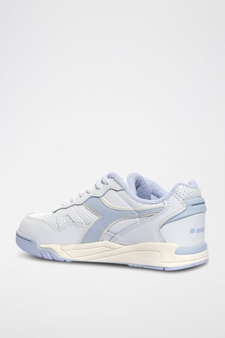 Baskets en cuir Winner - Blanc et bleu - Diadora