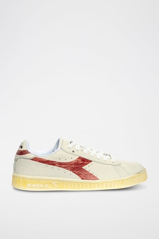 Baskets en cuir Game L Low Retro - Blanc et rouge - Diadora