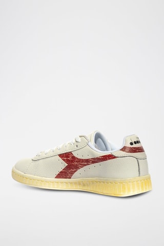 Baskets en cuir Game L Low Retro - Blanc et rouge - Diadora