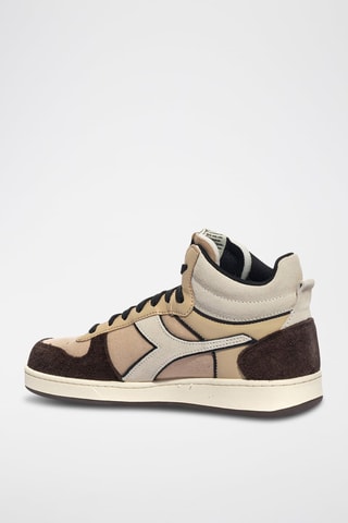Baskets montantes Magic Basket Demi Treated - Beige et noir - Diadora