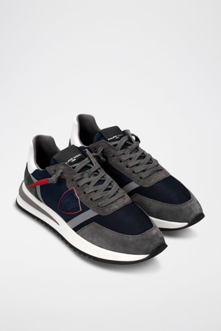 Baskets en cuir - Noir et gris - Philippe Model