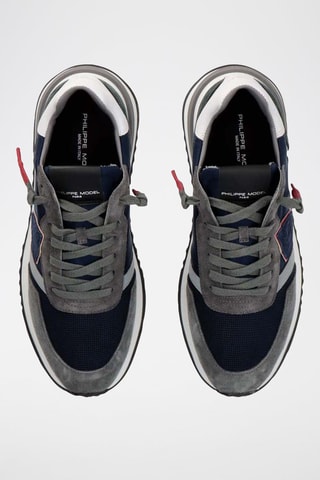 Baskets en cuir - Noir et gris - Philippe Model