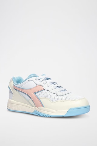 Baskets en cuir Winner - Blanc et rose - Diadora