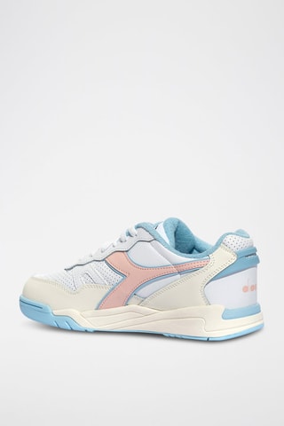 Baskets en cuir Winner - Blanc et rose - Diadora