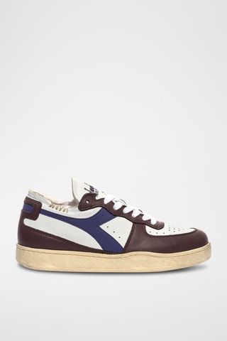 Baskets en cuir Row Cut - Bordeaux et violet - Diadora