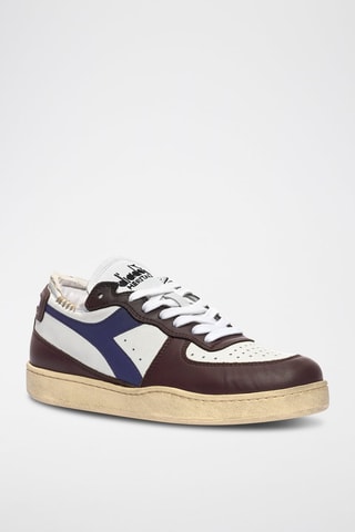 Baskets en cuir Row Cut - Bordeaux et violet - Diadora