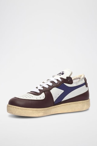 Baskets en cuir Row Cut - Bordeaux et violet - Diadora