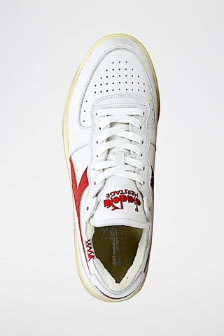 Baskets en cuir Row Cut - Blanc et rouge - Diadora