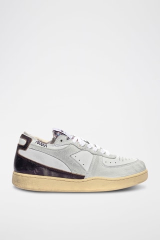 Baskets en cuir Row Cut Glitter - Blanc et violet - Diadora