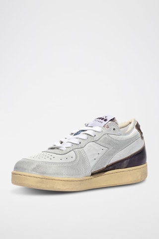 Baskets en cuir Row Cut Glitter - Blanc et violet - Diadora