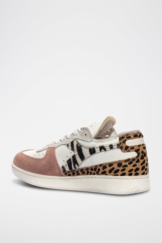 Baskets en cuir Row Cut Savannah WN - Rose et beige - Diadora