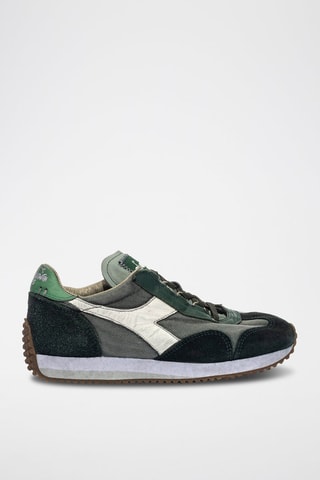 Baskets en cuir Equipe - Gris et vert - Diadora