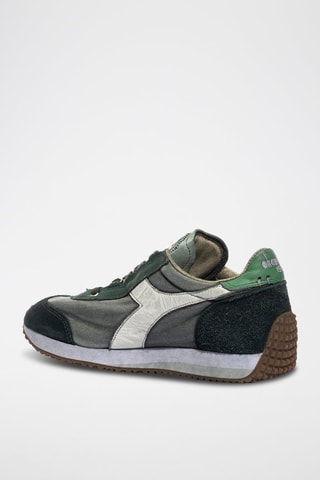 Baskets en cuir Equipe - Gris et vert - Diadora