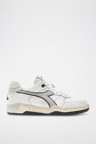 Baskets en cuir B.560 - Gris et blanc - Diadora
