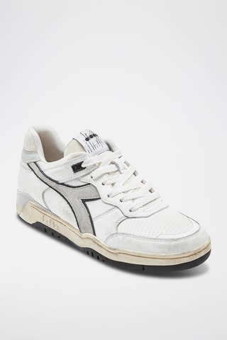 Baskets en cuir B.560 - Gris et blanc - Diadora