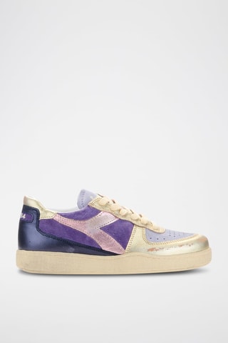 Baskets en cuir Used WN - Violet et doré - Diadora