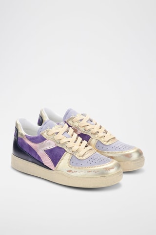 Baskets en cuir Used WN - Violet et doré - Diadora
