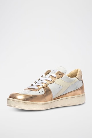 Baskets en cuir Metallic Dirty - Doré et blanc - Diadora