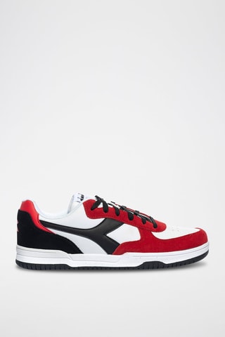 Baskets en cuir Raptor Low SL - Noir et rouge - Diadora