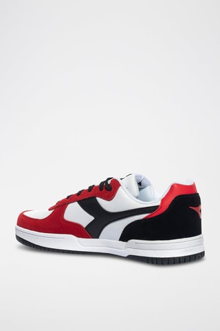 Baskets en cuir Raptor Low SL - Noir et rouge - Diadora