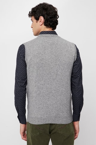 Pull sans manches en laine - Gris chiné - Harmont & Blaine Jeans