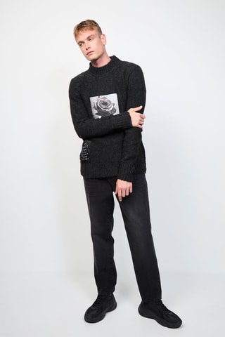 Pull en alpaga et mérinos Kimiko - Anthracite - Richmond